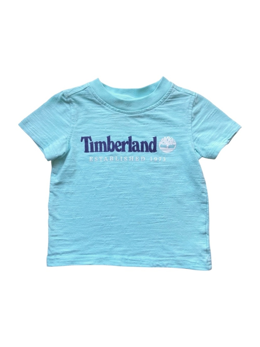 Timberland Shirt Boys 18M Short Sleeve Top Blue Heathered T-Shirt Outdoors Kids